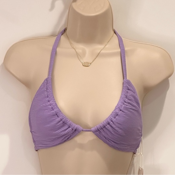 Zulu And Zephyr Signature Halter Bikini Top Adjustable Lavender Purple Size 4 - Picture 2 of 14